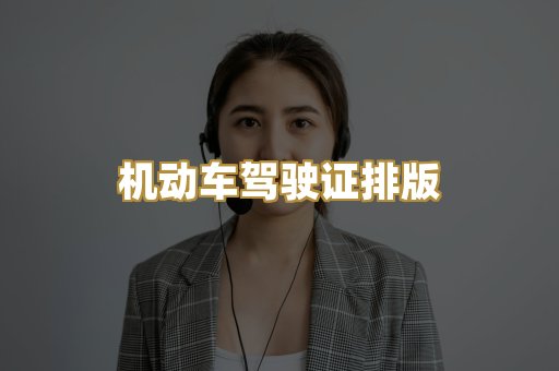机动车驾驶证排版